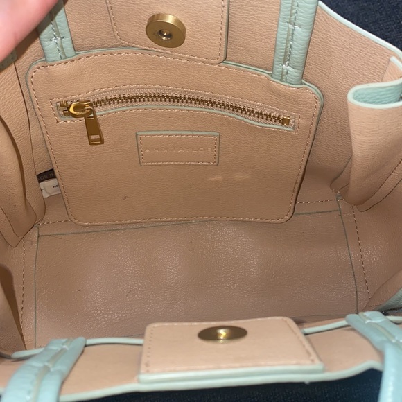 Ann Taylor Signature Pebbled Leather Mini Tote Crossbody Bag - Picture 4 of 4